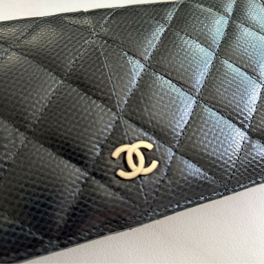 售出—香奶奶♡停產蟒蛇皮 Chanel Coco Mark 長款皮夾 購於日本精品店-1