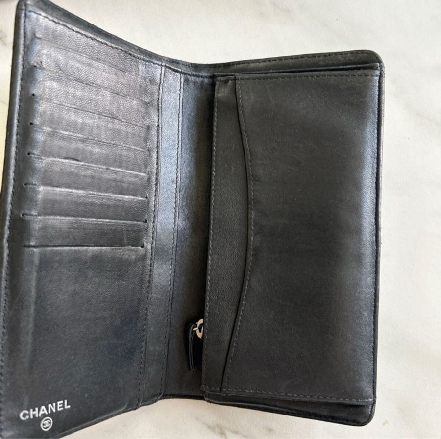售出—香奶奶♡停產蟒蛇皮 Chanel Coco Mark 長款皮夾 購於日本精品店-10