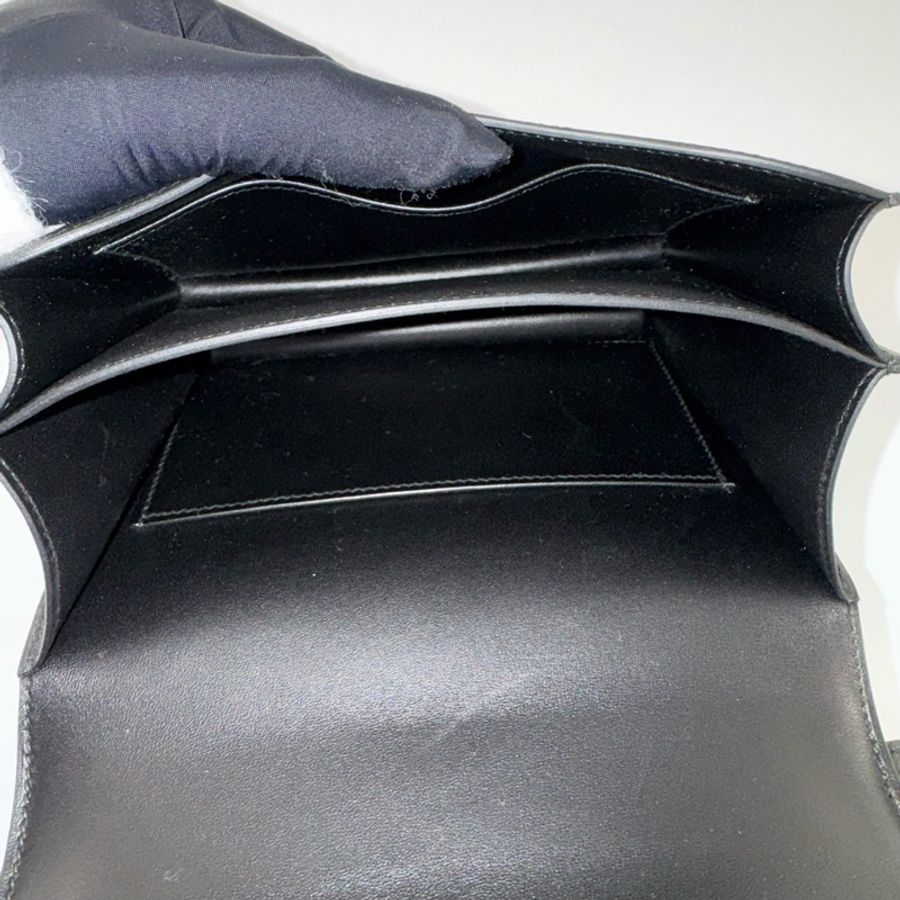 99新閑置品Hermes constance mini愛馬仕康康19 黑色金扣 Ep皮-3