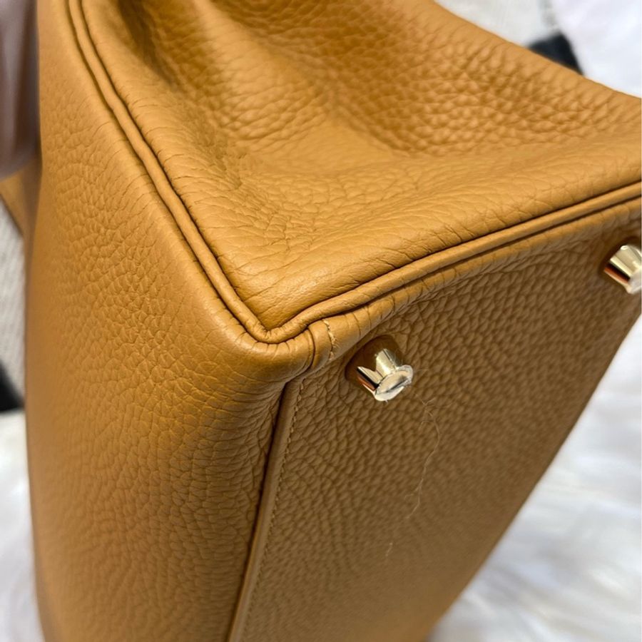 hermes 愛馬仕 Kelly28 芝麻色 金扣 togo Y 閒置-15