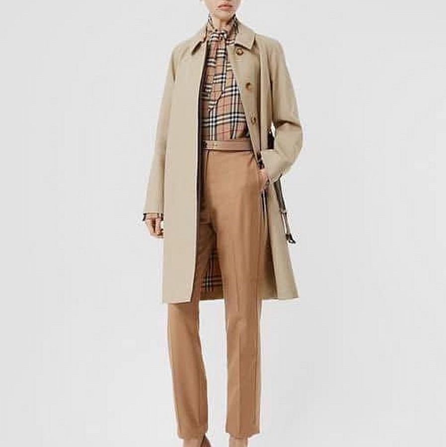 BURBERRY英國黑標羔羊皮裝飾輕便風衣UK2-0