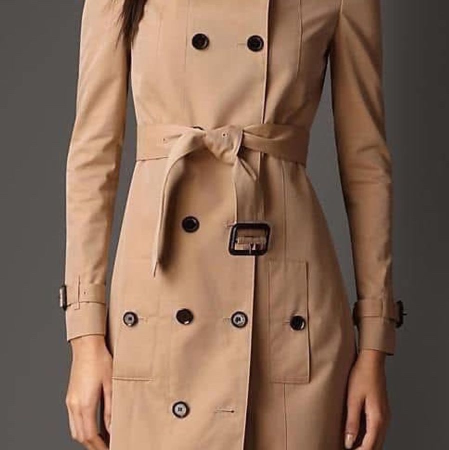 BURBERRY英國黑標蜜色長風衣洋裝UK4-0