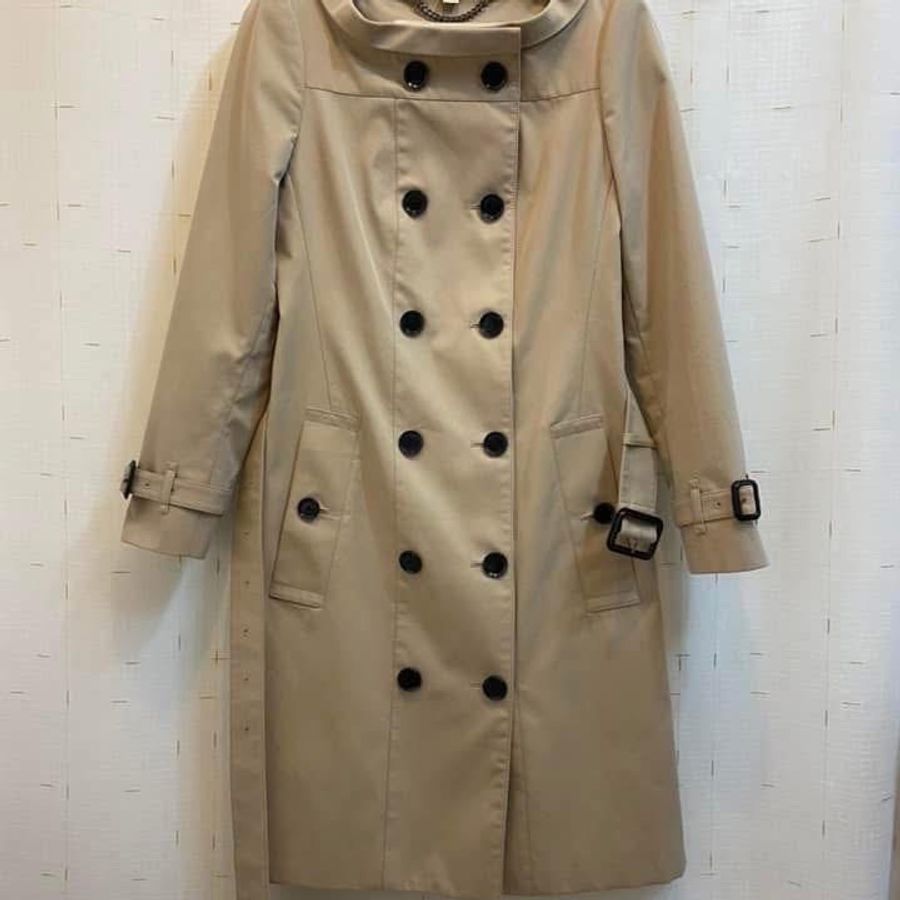 BURBERRY英國黑標蜜色長風衣洋裝UK4-1