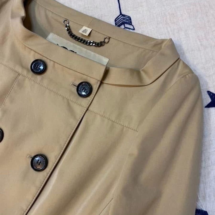 BURBERRY英國黑標蜜色長風衣洋裝UK4-5