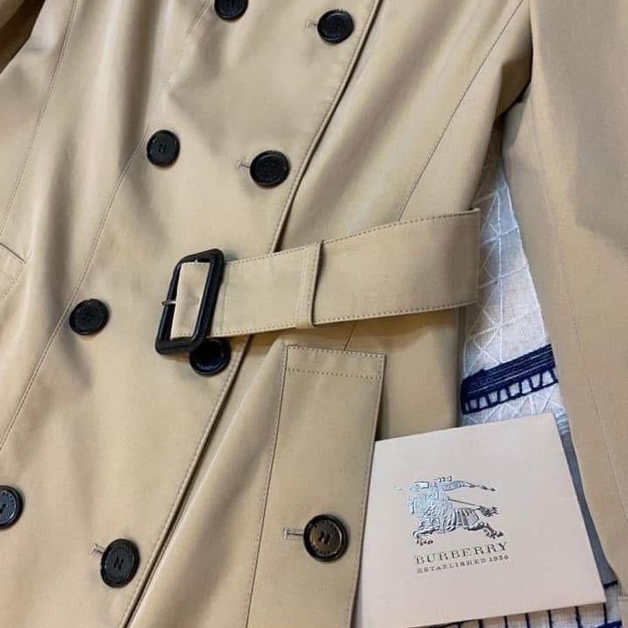 BURBERRY英國黑標蜜色長風衣洋裝UK4-6