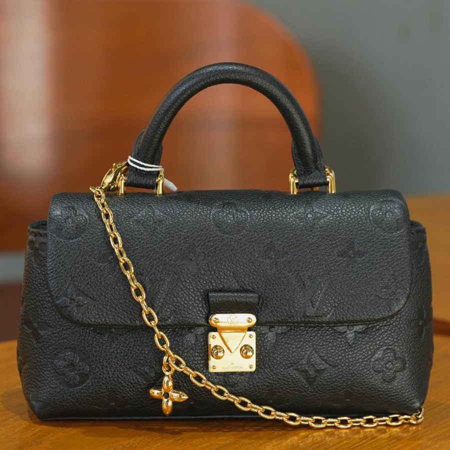 LouisVuitton/路易威登 黑牛皮壓紋Madeleine NANO 瑪德琳 鏈條斜挎包 芯片款-10