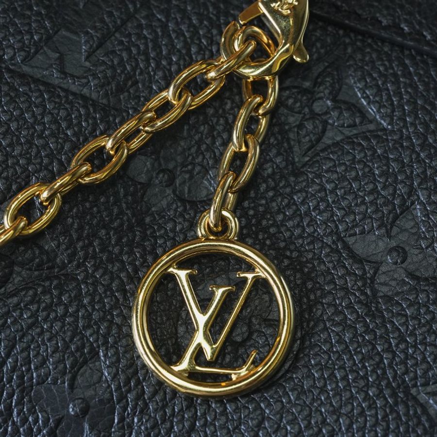 LouisVuitton/路易威登 黑牛皮壓紋Madeleine NANO 瑪德琳 鏈條斜挎包 芯片款-19