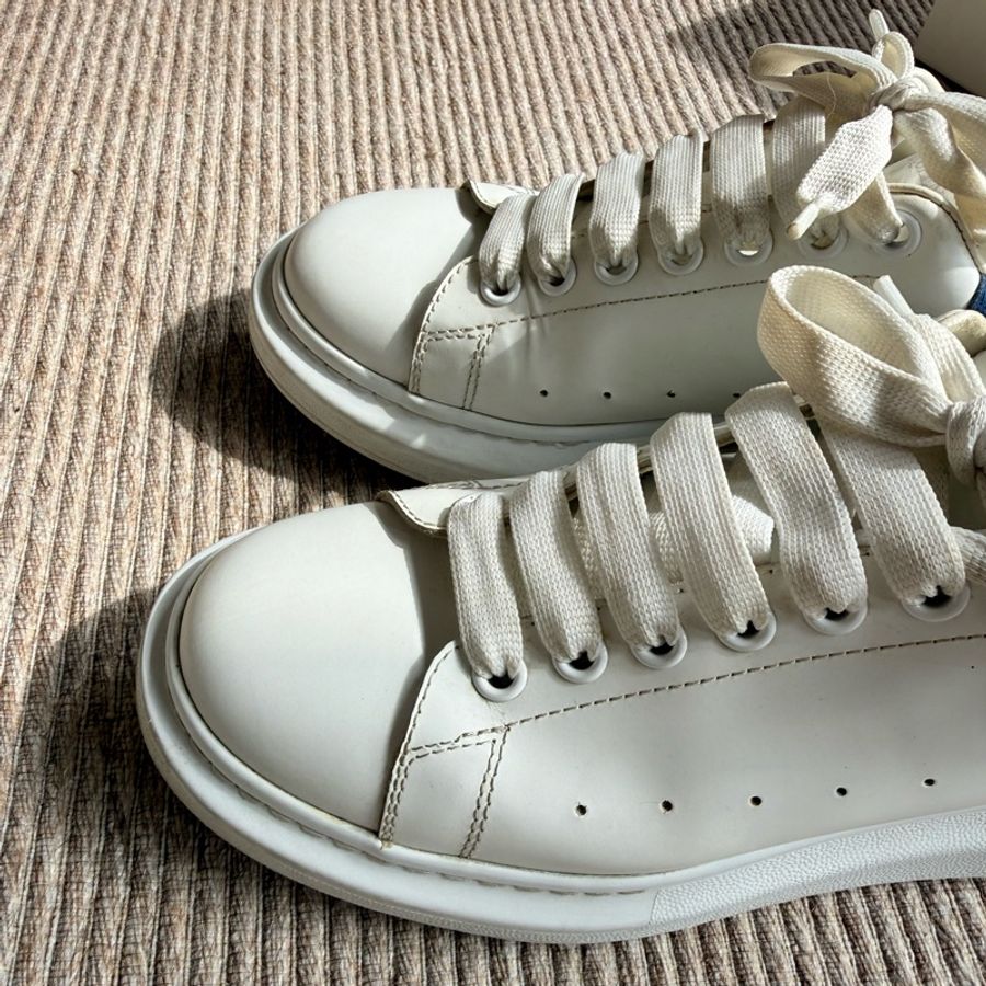 Alexander McQueen 藍尾小白鞋 EU41 休閒鞋 厚底-5