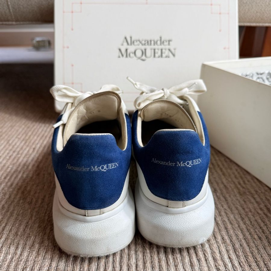 Alexander McQueen 藍尾小白鞋 EU41 休閒鞋 厚底-10