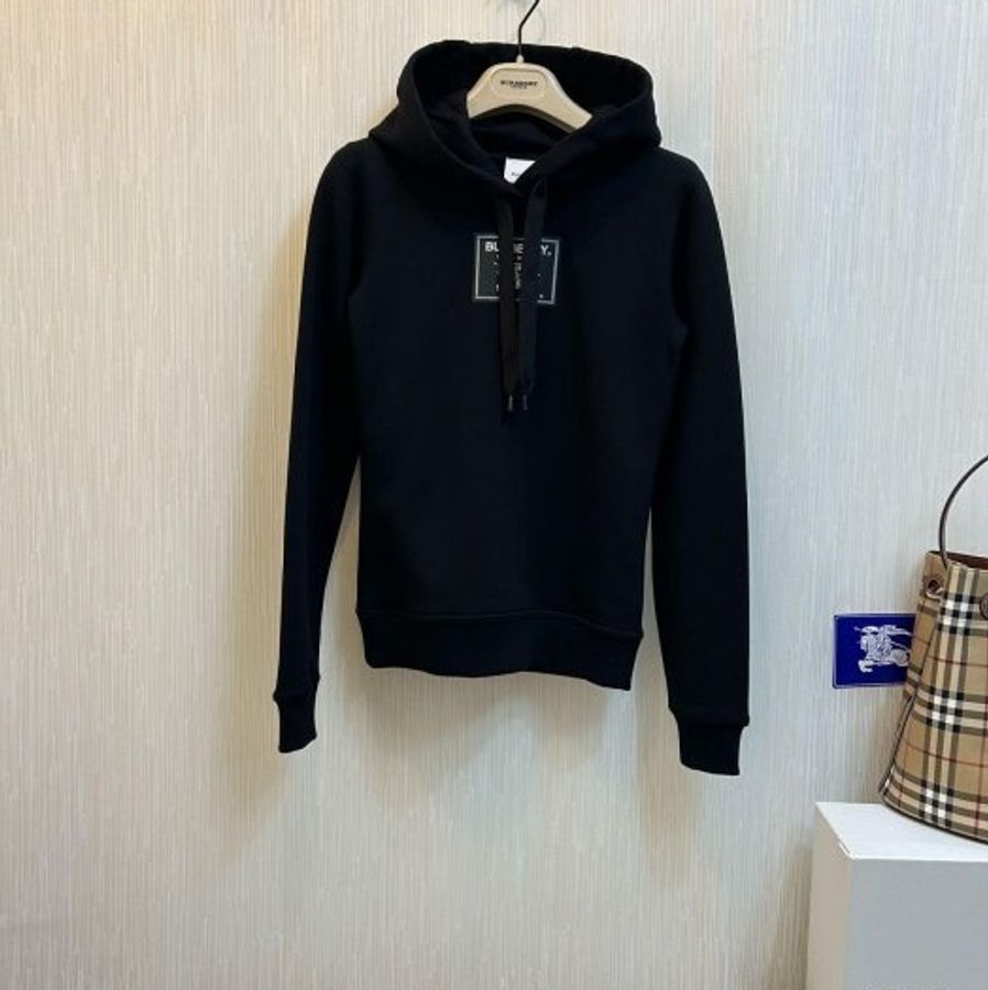 BURBERRY英國黑色連帽衛衣XXS-1