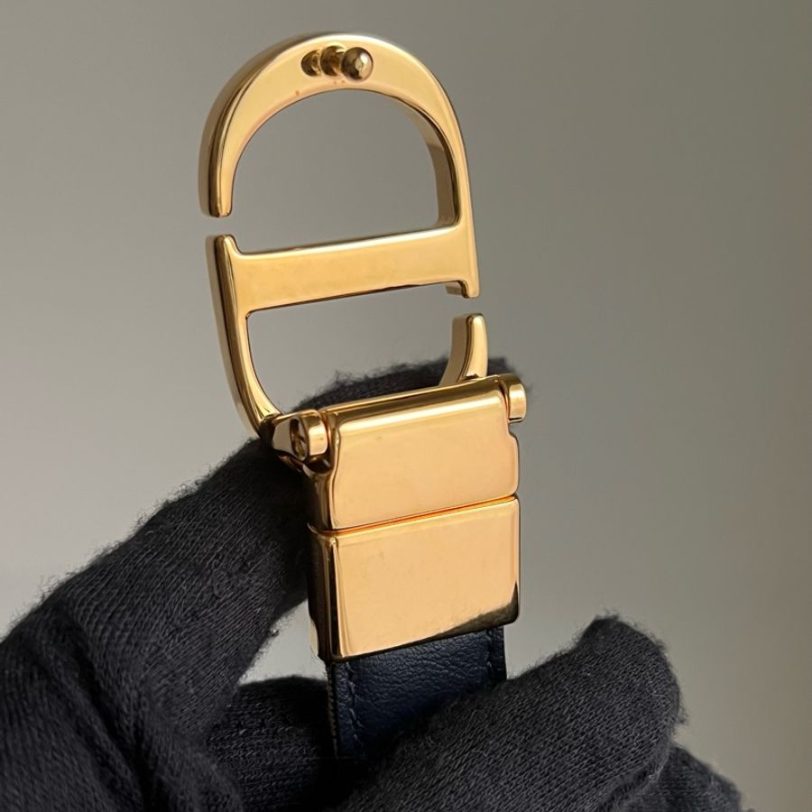 Dior 經典雙面老花皮帶 CD logo(藍)-7