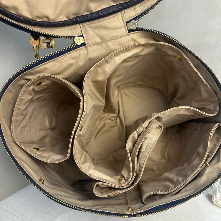 Hermès 中古黑色手提化妝包-11
