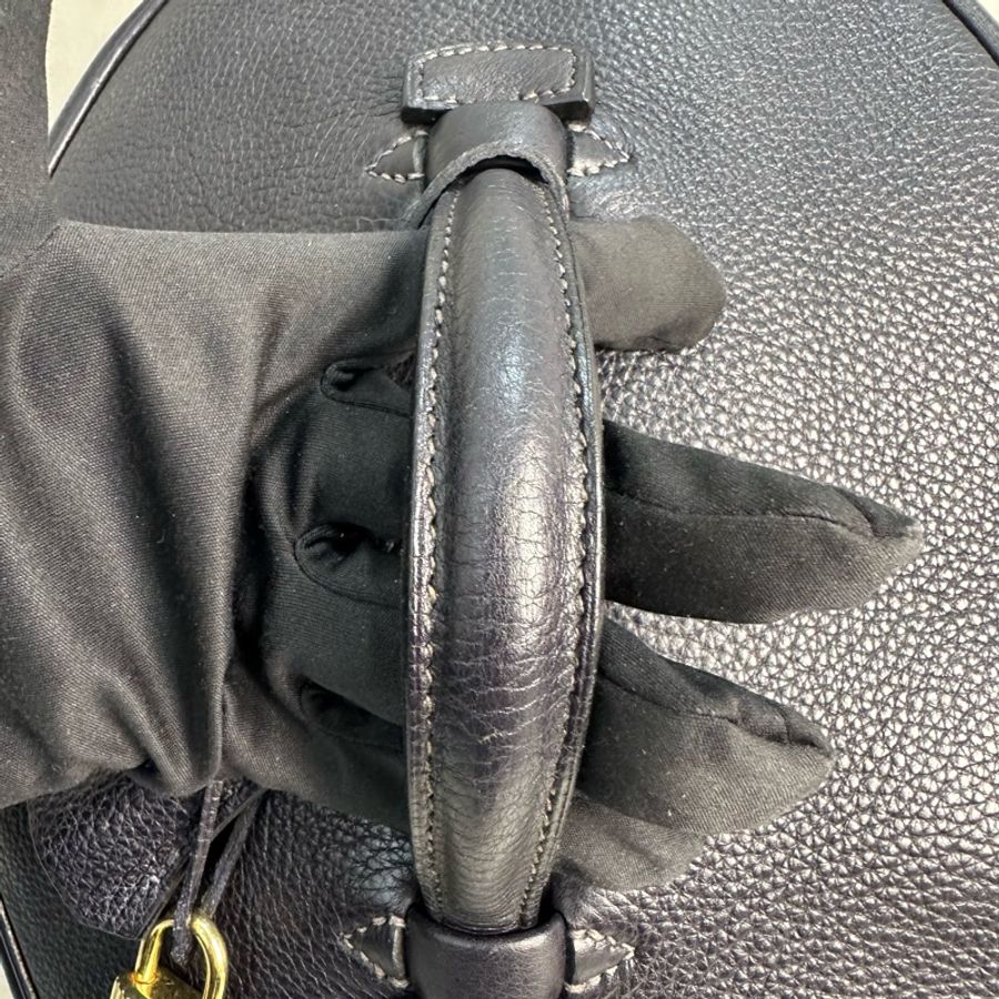 Hermès 中古黑色手提化妝包-15