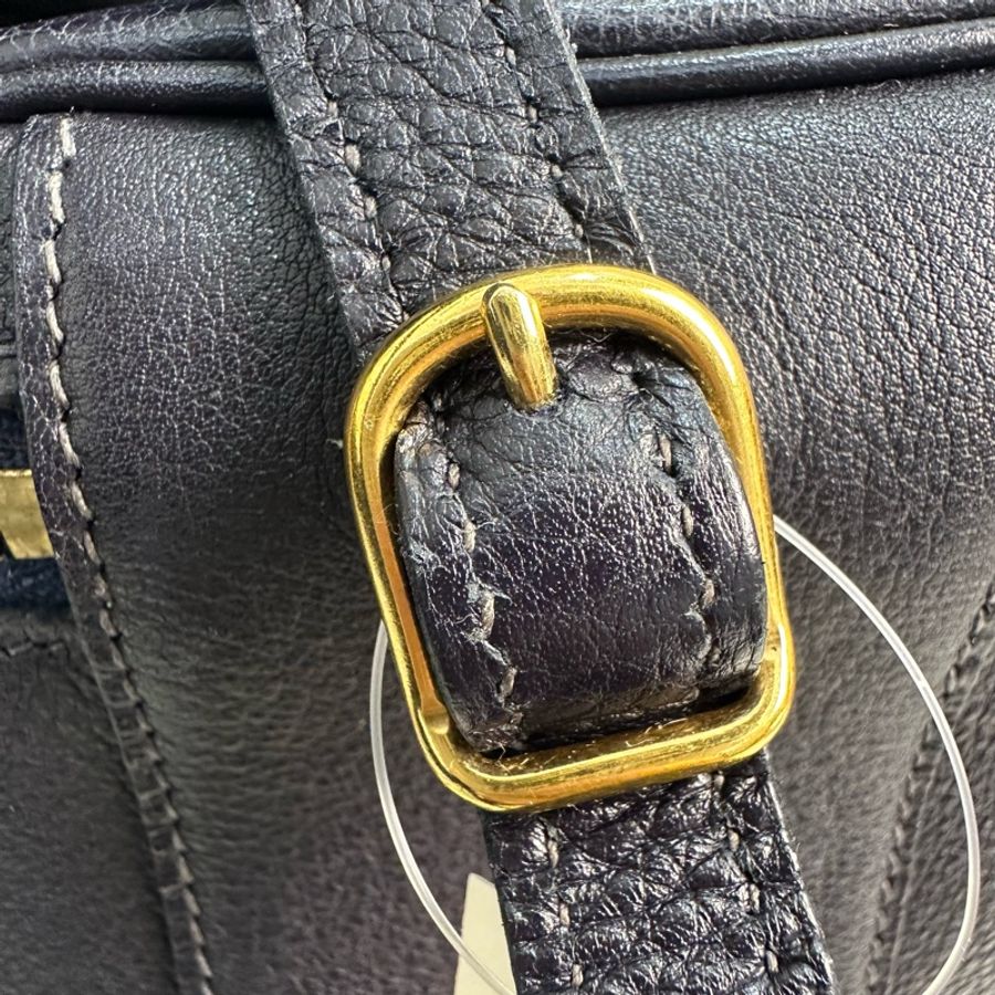 Hermès 中古黑色手提化妝包-16
