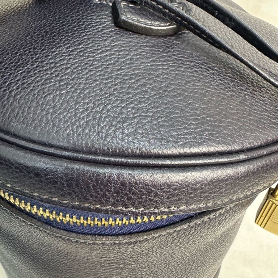 Hermès 中古黑色手提化妝包-18