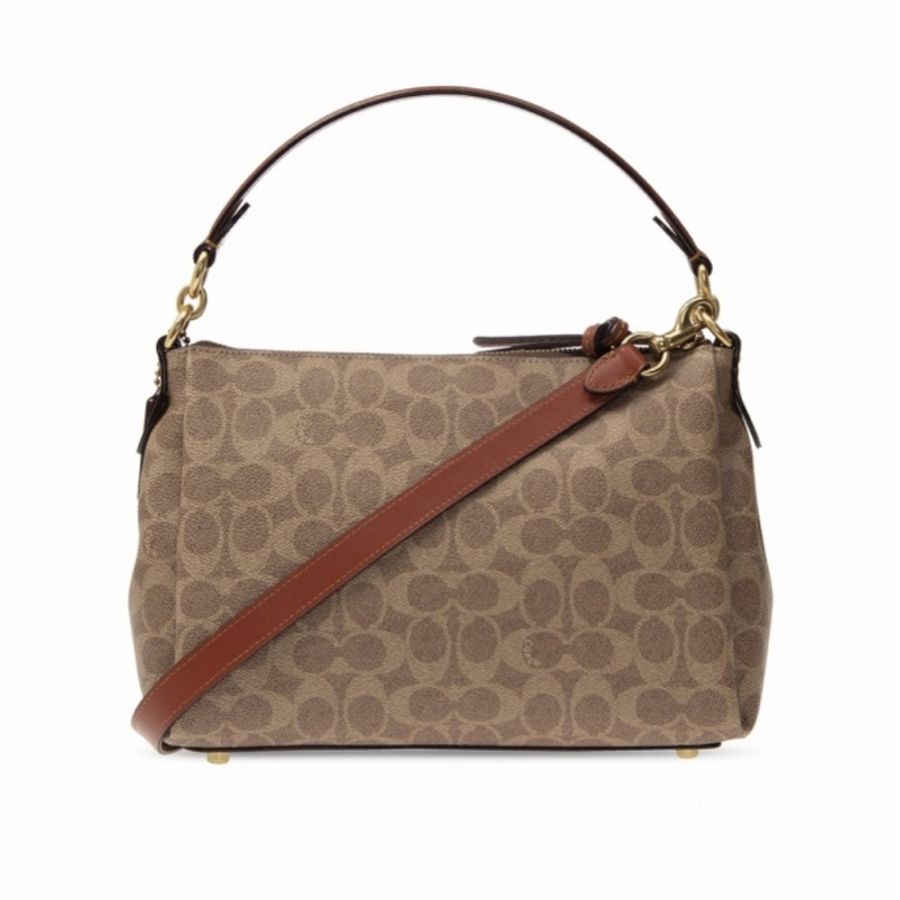 Coach 女士 SHAY 印花手提包均碼碼長：35.5CM，寬：14.4CM，高：24CM-0