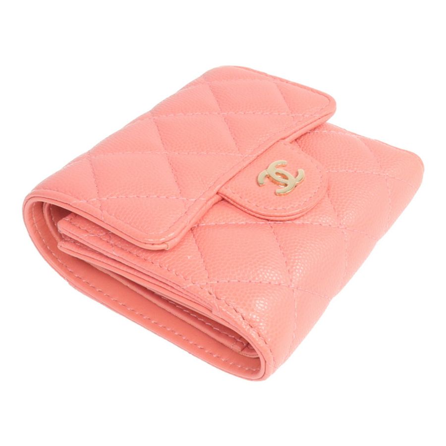 CHANEL 牛皮皮革Wallet金扣錢包-3