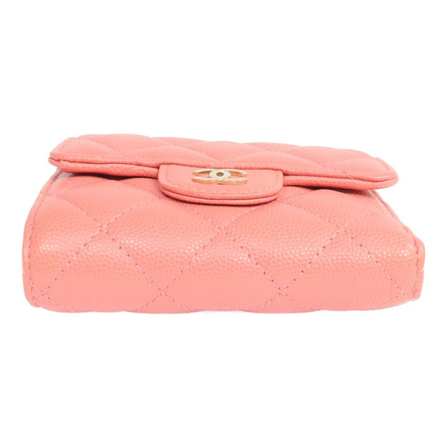 CHANEL 牛皮皮革Wallet金扣錢包-5