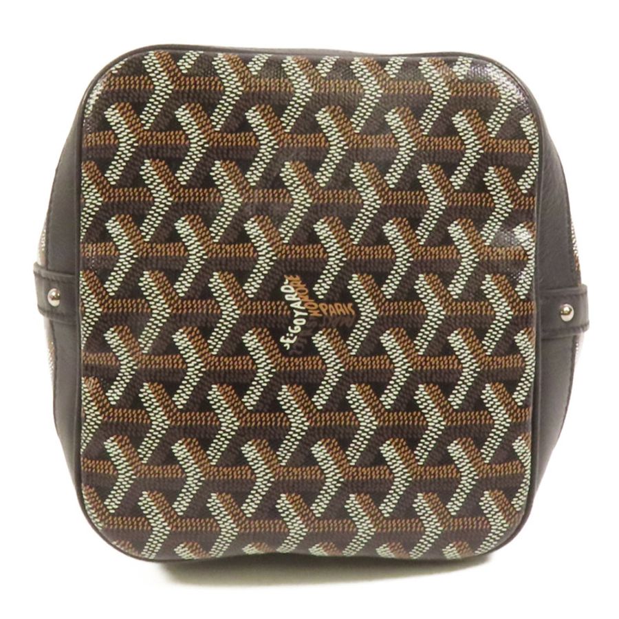 GOYARD 塗層帆布Petit Flot PM Bucket Bag銀扣肩背袋-3