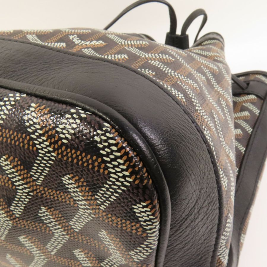 GOYARD 塗層帆布Petit Flot PM Bucket Bag銀扣肩背袋-9
