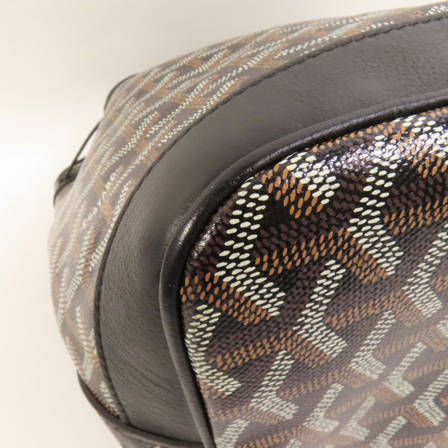 GOYARD 塗層帆布Petit Flot PM Bucket Bag銀扣肩背袋-10