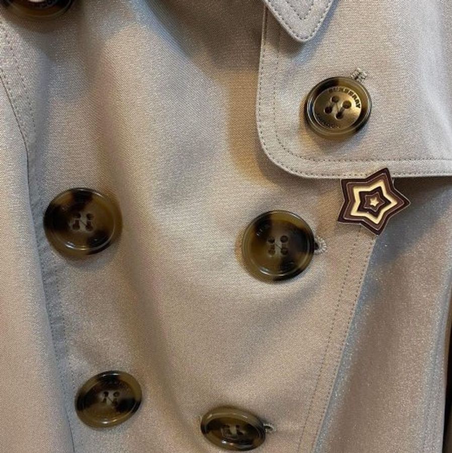 BURBERRY英國閃亮亮風衣UK6-2