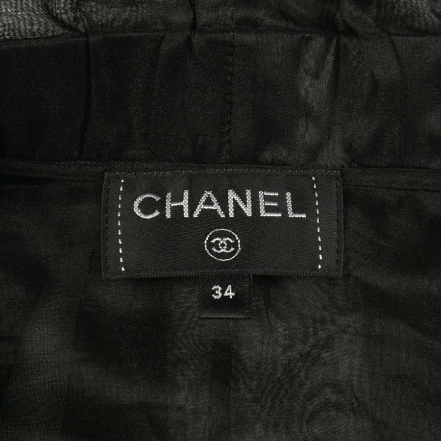香奈兒 (CHANEL) 黑色絲質襯衫 P62355V24053 #34 二手女款-2