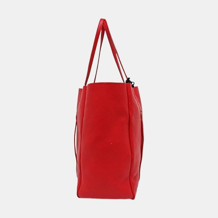 BALENCIAGA Cabas紅色牛皮單肩包手提包 子袋-3