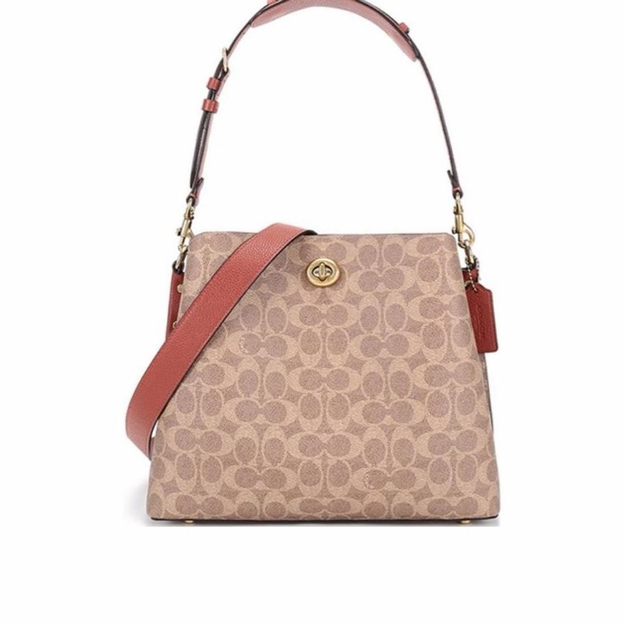 Coach 女士 Willow 標誌性帆布單肩包均碼碼31.5 X 11.5 X 23 CM-0