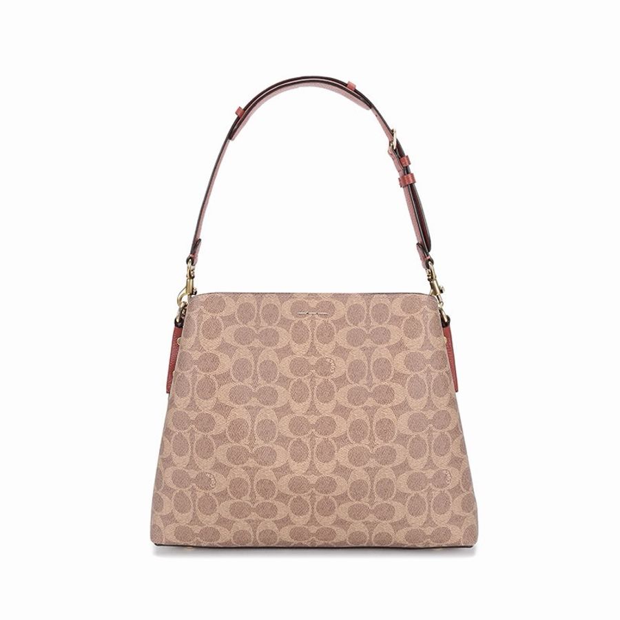 Coach 女士 Willow 標誌性帆布單肩包均碼碼31.5 X 11.5 X 23 CM-1