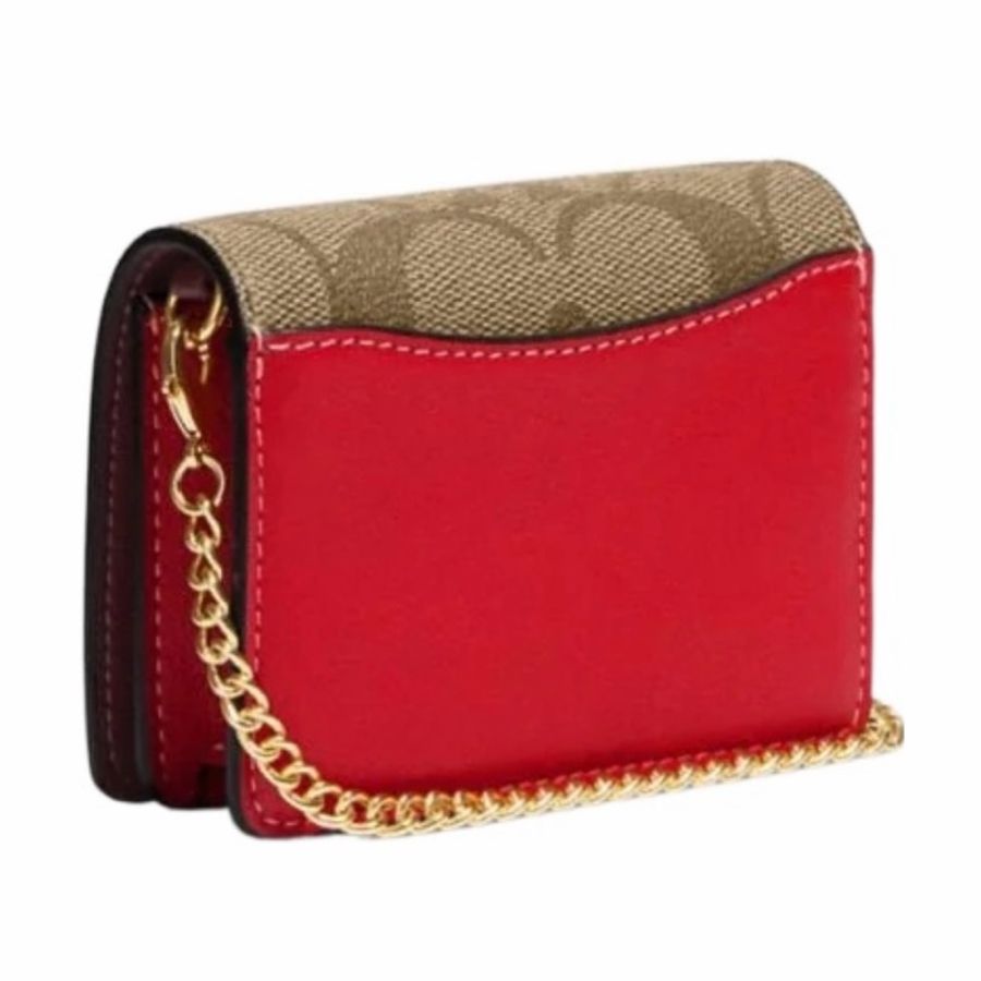 Coach 女士 草莓圖案鏈條迷你單肩包均碼碼MINI、10cm*7.6cm*2.5cm-2
