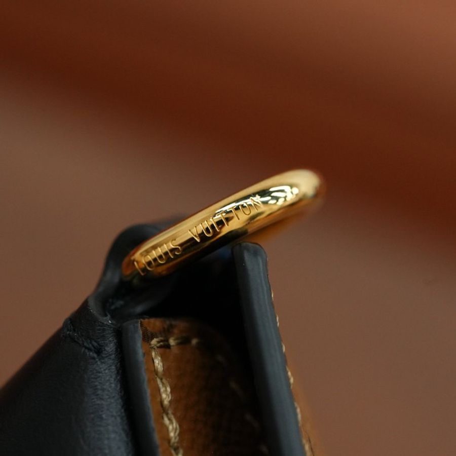 近全新 LouisVuitton/路易威登 Twinny 拼色牛角包 鏈條肩背包-7
