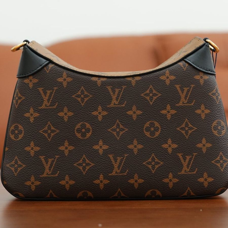 近全新 LouisVuitton/路易威登 Twinny 拼色牛角包 鏈條肩背包-10