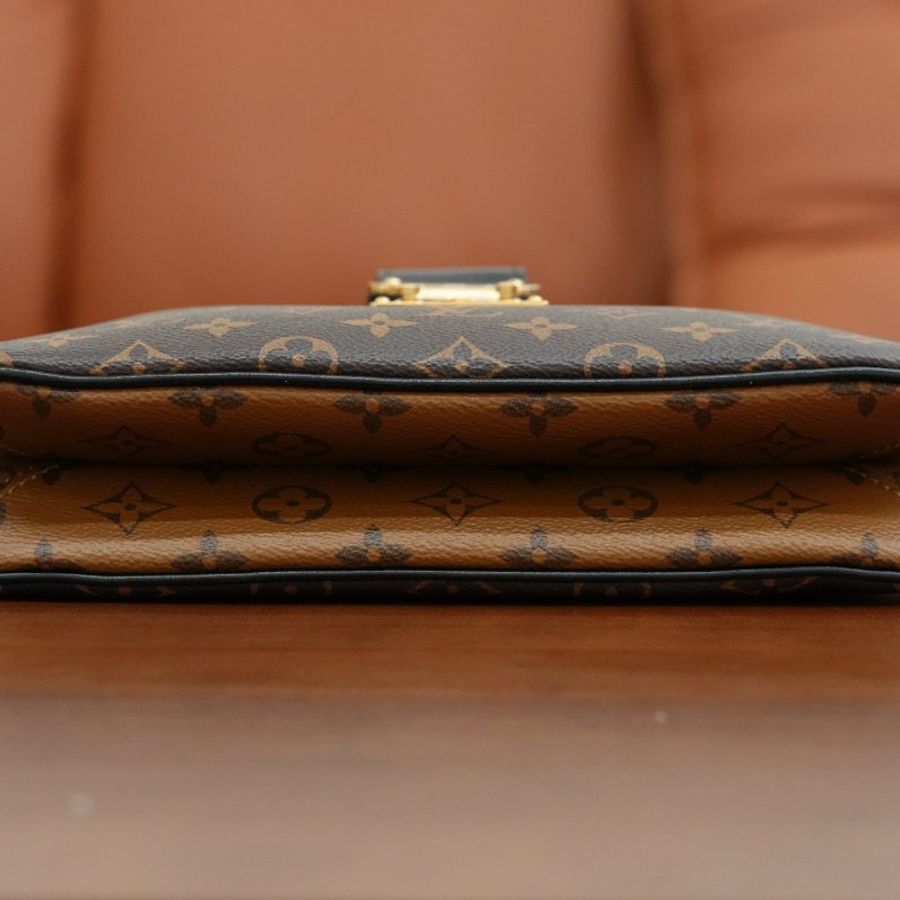 近全新 LouisVuitton/路易威登 Twinny 拼色牛角包 鏈條肩背包-11