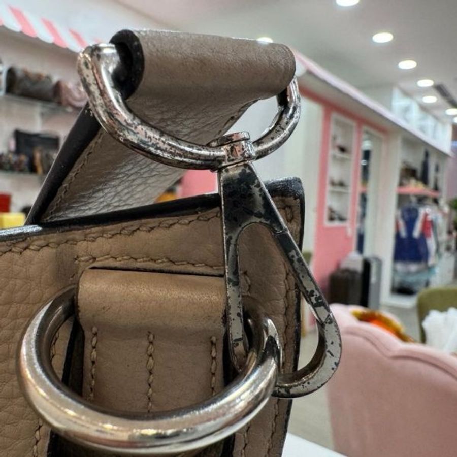 「限時優惠」Hermès jypsiere 34銀扣肩背包-12