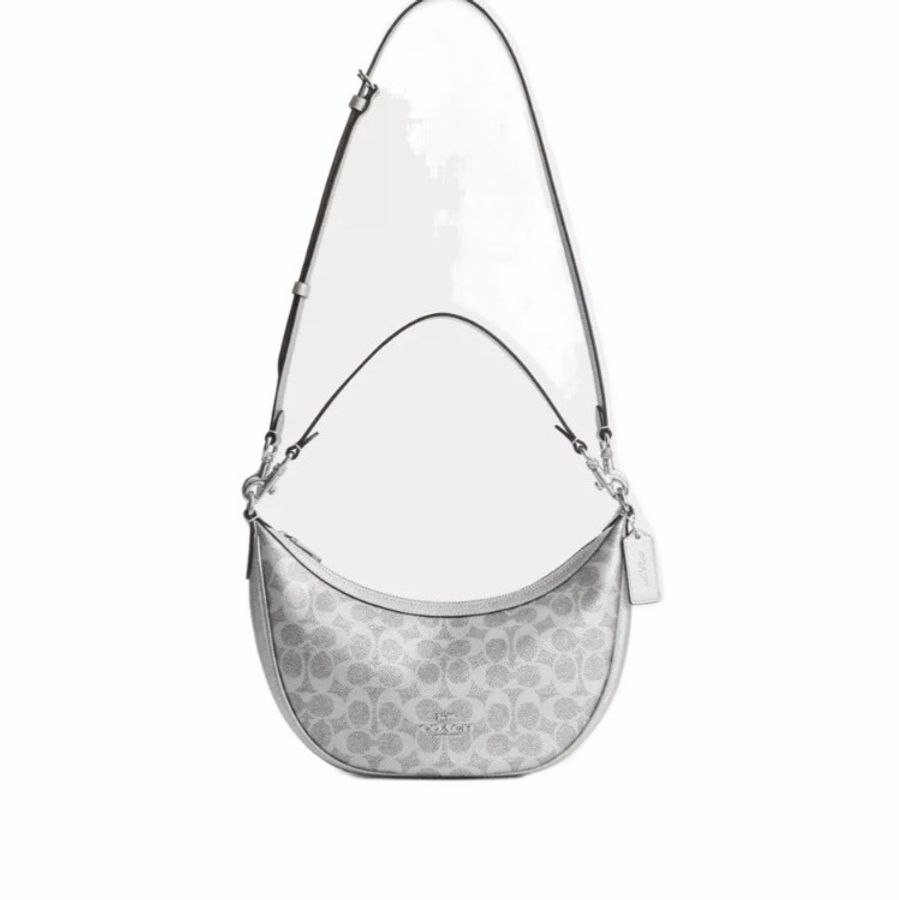 Coach 女士 Aria 標誌性帆布單肩包均碼碼26cm*9cm*11cm-3