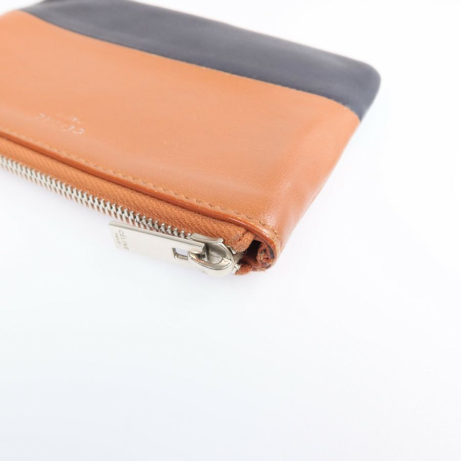 CELINE 牛皮皮革Coin Case銀扣零錢包-9