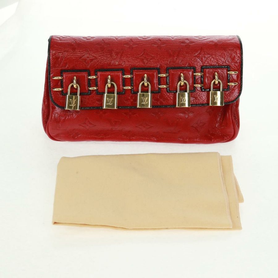 【日本直送】路易威登 Monogram 手拿包 紅色 LV 正品 159874SAV-11