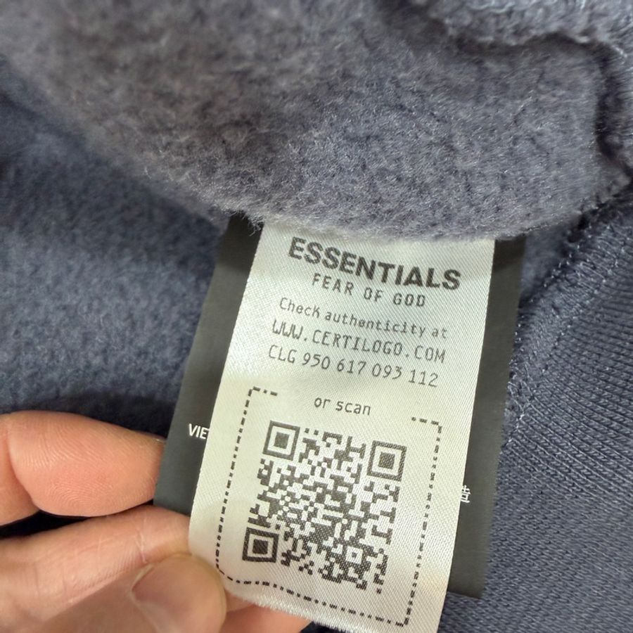 FEAR OF GOD ESSENTIALS Cropped 海軍藍 短版 連帽衫 連帽T 帽T-14