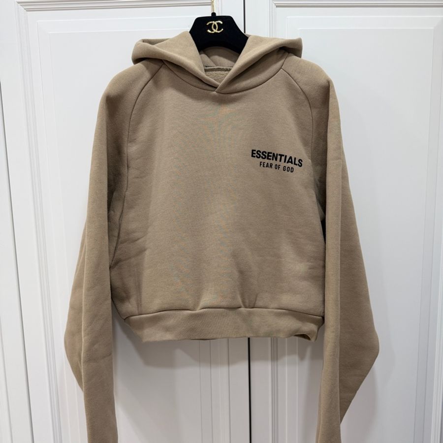 FEAR OF GOD ESSENTIALS Cropped 卡其 短版 連帽衫 連帽T 帽T-0