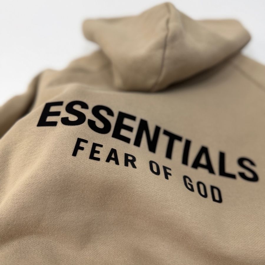 FEAR OF GOD ESSENTIALS Cropped 卡其 短版 連帽衫 連帽T 帽T-9
