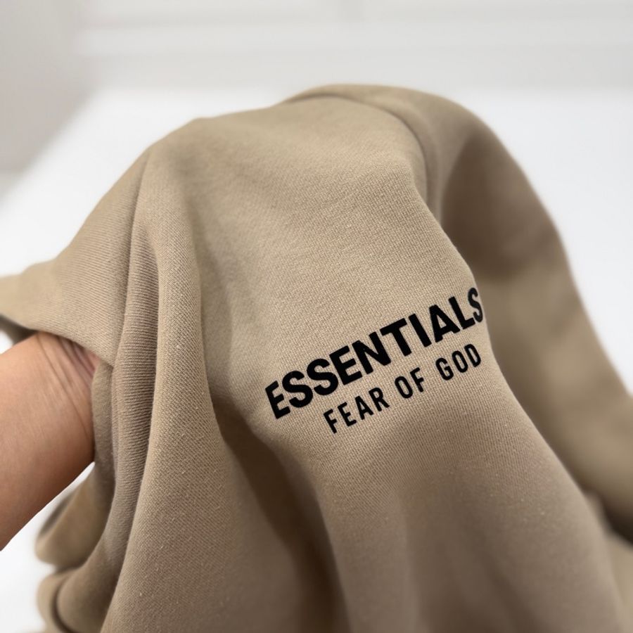 FEAR OF GOD ESSENTIALS Cropped 卡其 短版 連帽衫 連帽T 帽T-10