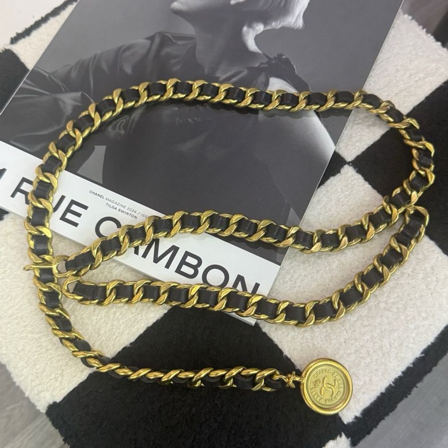 Chanel Vintage 香奈兒中古腰帶 size 75-85可用-9
