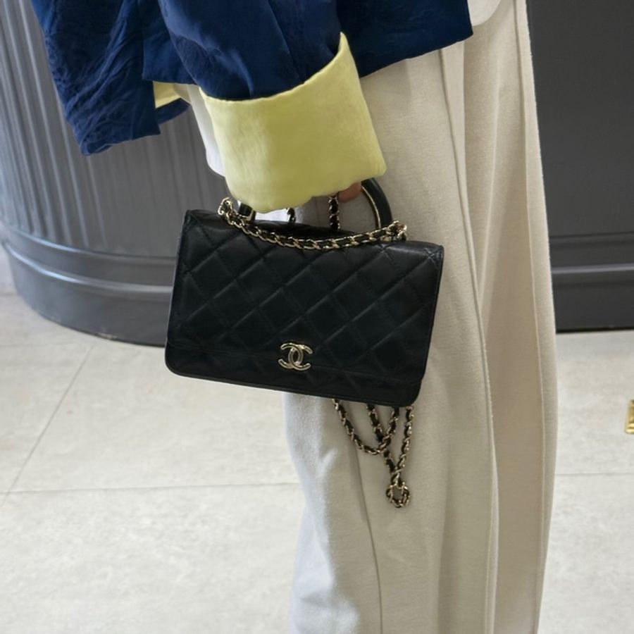 ✨Chanel 黑金handle woc 全套配件 晶片款🖤-2