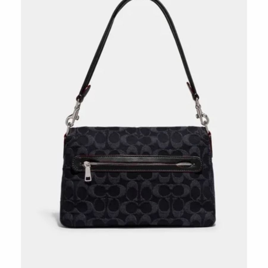 Coach 女士 Soft Tabby 標誌性牛仔單肩包均碼碼26cm*9cm*16.5cm-4