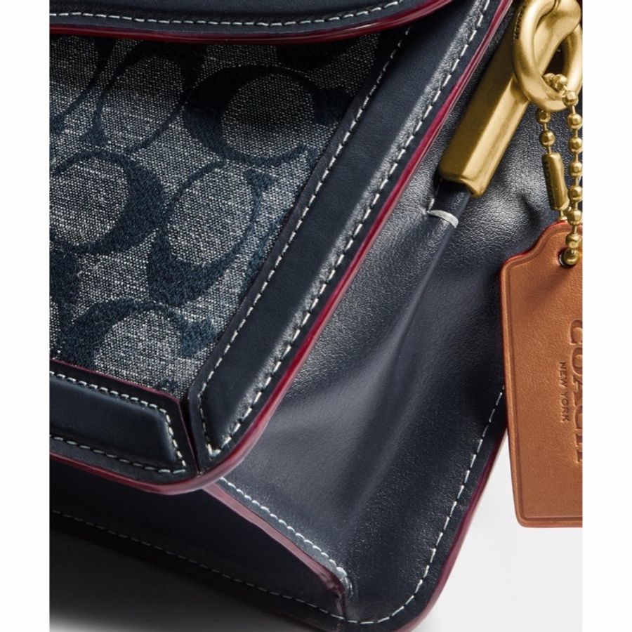 Coach 女士 Tabby 26包 簽名chambray單肩包均碼碼26 X 7.5 X 15 CM-5