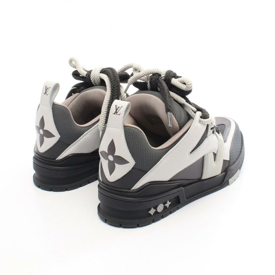 路易威登 LV Skate 系列運動鞋 #7.5 碼 1ABZ47 皮革布料 灰色 二手-1