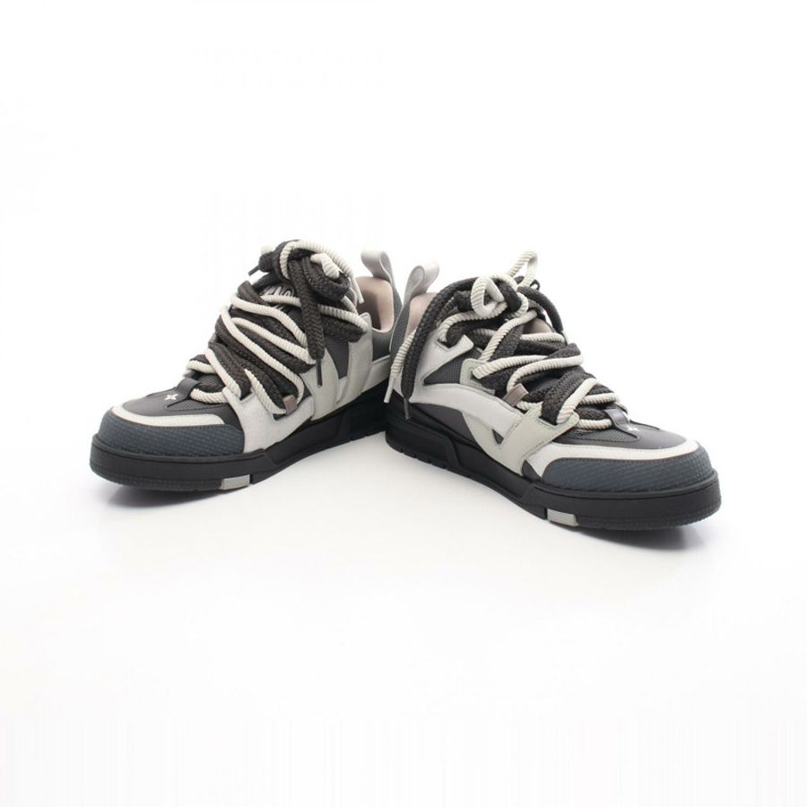 路易威登 LV Skate 系列運動鞋 #7.5 碼 1ABZ47 皮革布料 灰色 二手-2