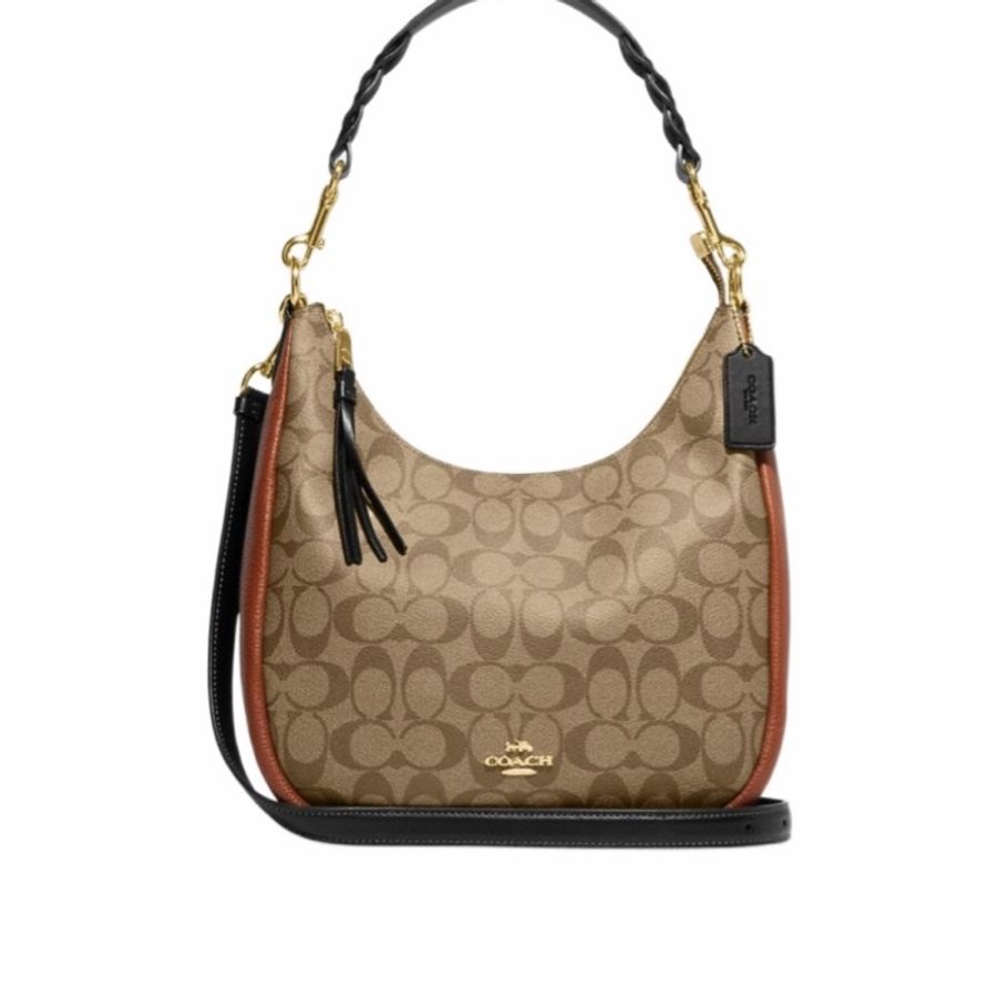 Coach 女士 Jules Hobo 單肩包均碼碼尺寸參考模特圖-0