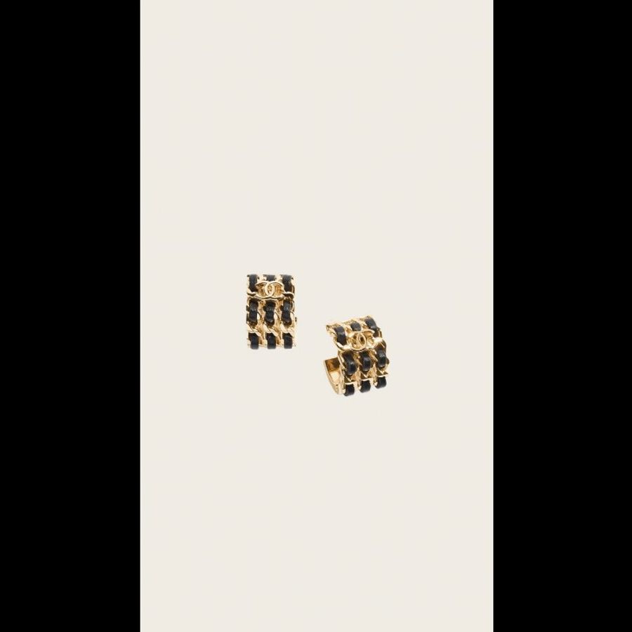 Chanel 26P全新 皮穿鏈圈式耳環×經典不敗必收款-7